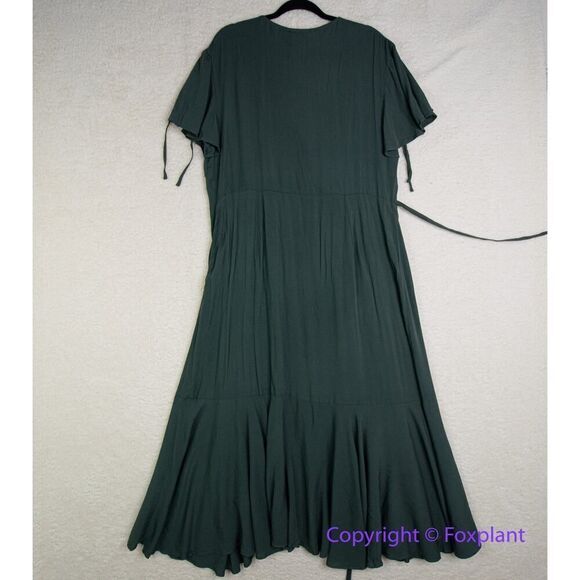 New! City Chic Fiesta Fun Maxi Dress in olive jungle green, plus size 16 - Picture 12 of 16